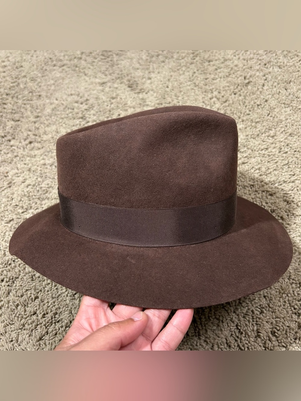 VTG 1984 Lucas Film Indiana Jones Authentic Hat John B Stetson XL 100% Wool USA - Picture 5 of 12